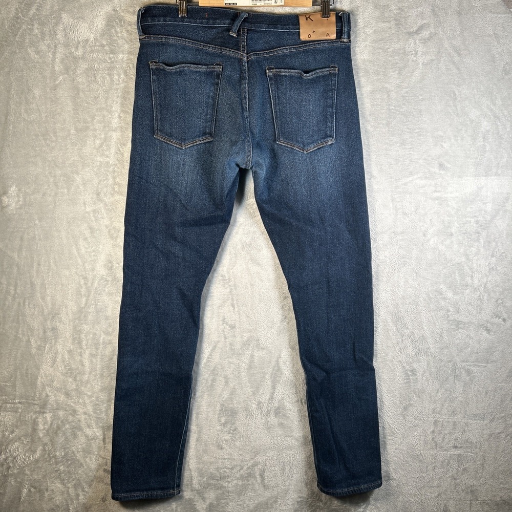 KTOA Men's Slim Straight Jeans - Blue - Picture 13 of 15